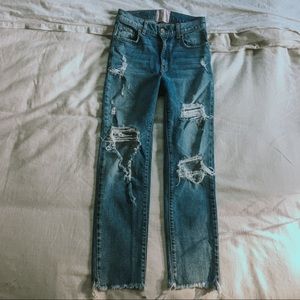 Revice High Rise Distressed Jeans